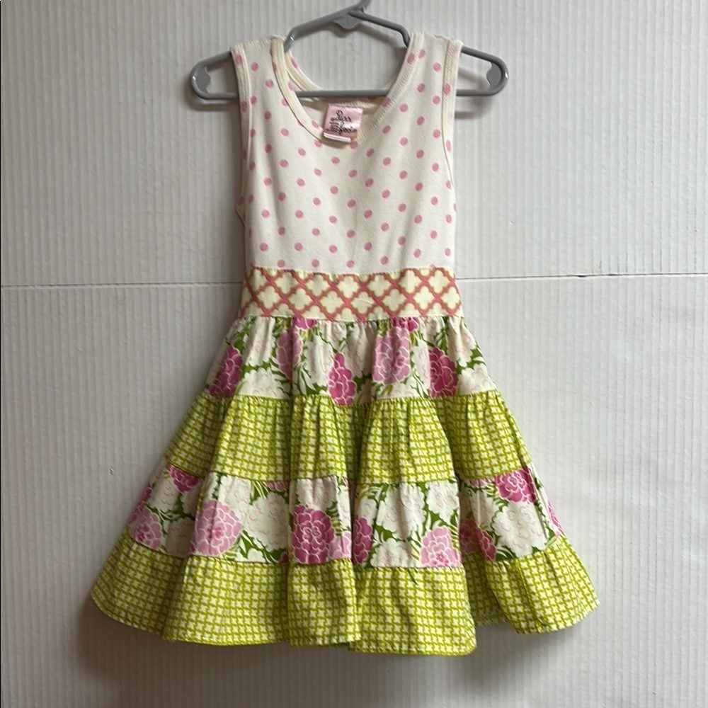Purr Fect White and Pink Tiered Sleeveless Sundress Size 3T - Picture 8 of 8